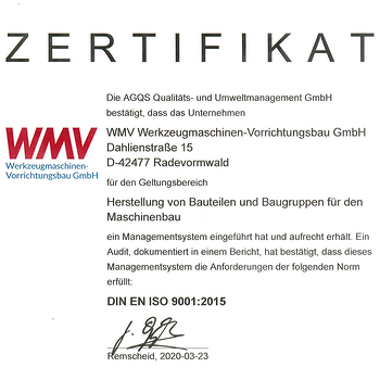 ISO9001 Zertifikat Vorschau